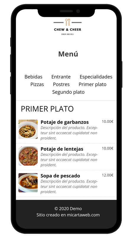 Carta digital y codigo QR para restaurantes – Interactiva